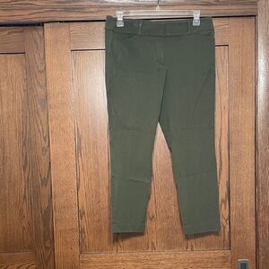 Olive Green Curvy Skinny Ankle Fit Pants